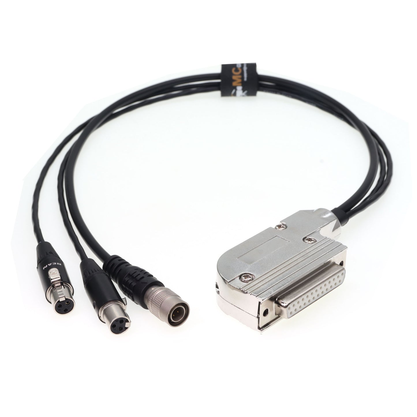 Audio Cable DB25 Female to Two TA3F Mini XLR 3 Pin Female and HRS 4pin Male for Wisycom for Sennheiser Audio LTD receiver