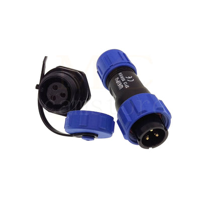 WEIPU SP13 IP68 Waterproof Connector, 2 3 4 5 6 7 9pin Thread Nut Panel Mount / Cable to Cable Power Plug Socket