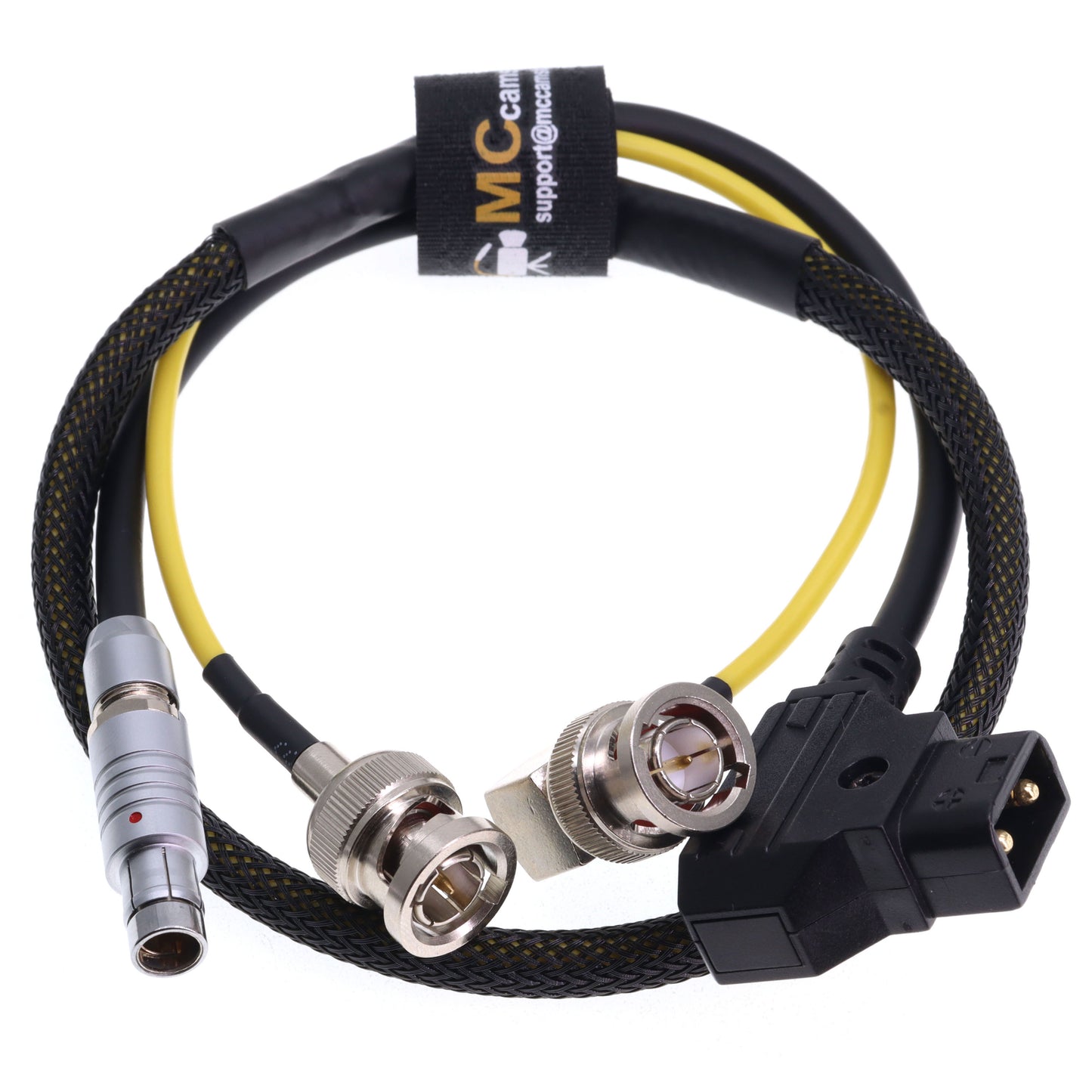 3 Pin RS Male to Dtap Power Cable for Arri Alexa for TILTA Wireless Focus, 2 in 1 Cable with 3G SDI Vedio Cable