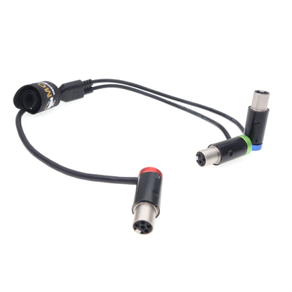 Low Profile TA5F To Double TA3F 5pin Female To 3pin Female Mini XLR Y-splitter Audio Cable for The Wisycom Receiver