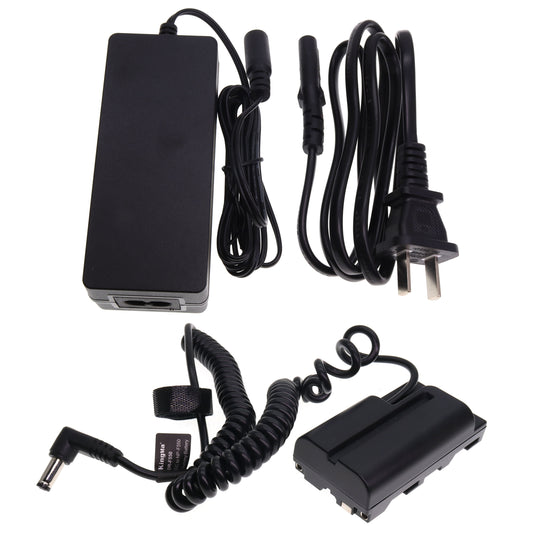 NP-F550 Dummy Battery AC Power Adapter Kit for Sony F550/770/570 NP-F970 CCD-SC55 TR516 TR716 TR818 TR910 TR917 Power Your Led Light and Feelword/Atomos Ninja V Monitor