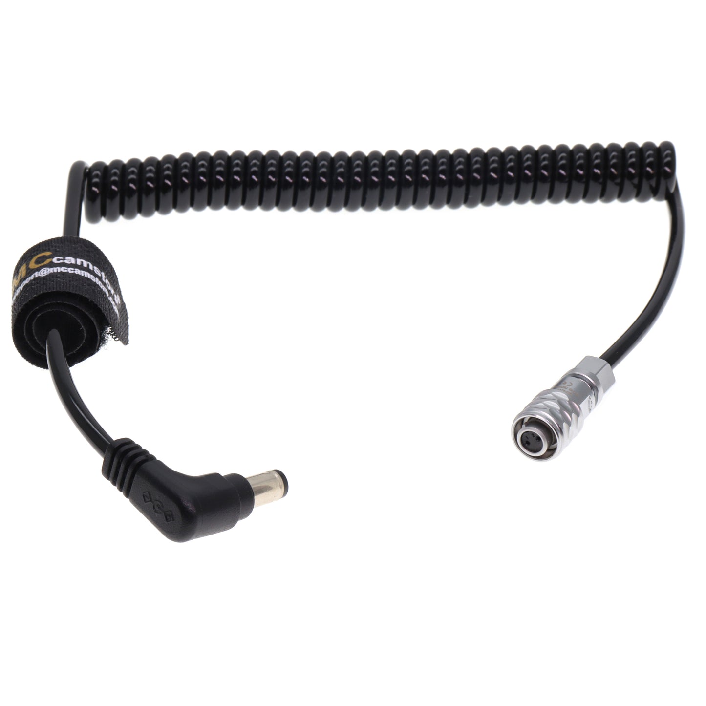 DC 2.5 to BMPCC 4K/6K Camera Weipu 2Pin Female Power Coiled Cable for Blackmagic Pocket Cinema Camera 4K