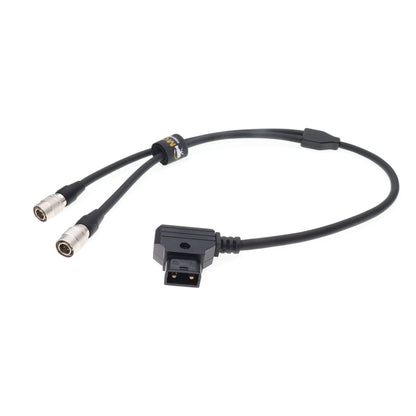 Two Way Splitter Cable D-tap To Dual Hirose 4-pin Male Power Cable for ZOOM F8/F4 ZAXCOM Sound Device 688/664/788T