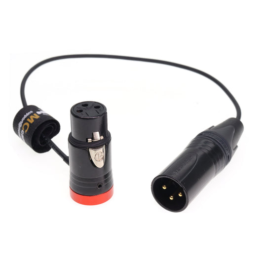 Low-Profile XLR 3 Pin Female to Male Ultra-Flexible Audio Cable for Sony|Canon|Blackmagic Pro Cameras & Studio Mixer Balanced Microphone Audio Cables