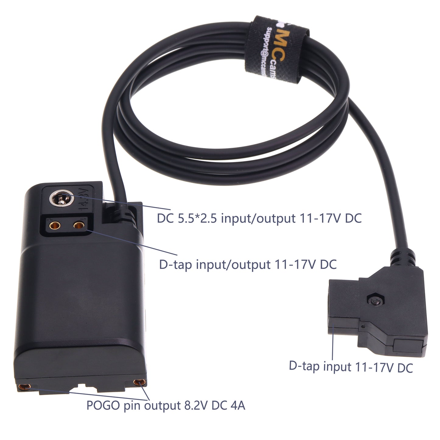 D-tap to NP-F550/770/570 NP-F970 Dummy Battery Power Cable for Sony Atomos Ninja