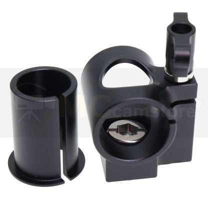 Camera Single Rod Clamp, 15-19mm Tube Clip with 3/8 Screw for ARRI RMB-8 Accessories Motor Rod Mounting Bracket with Elastic Positioning Pin