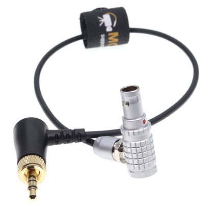 Lock 3.5 TRS Jack To FHG Angle 9 Pin Timecode Cable for Deity TC-1 for RED Komodo RED V-Raptor
