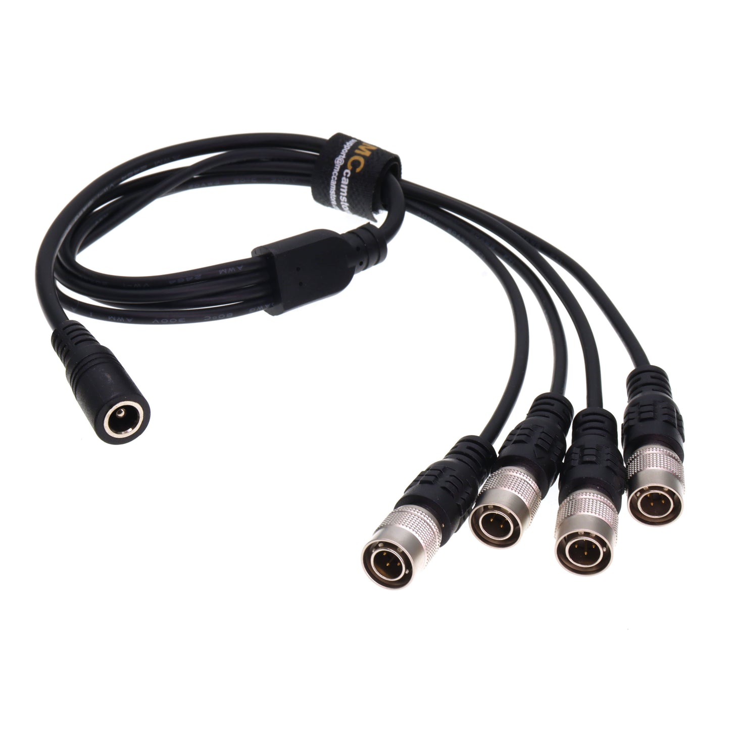 DC 2.5 Female to 4 Port Hirose 4Pin Sound Devices 644 688 788T MixPre-10 ii, ZAXCOM, ZOOM F4 F8 Power Cable