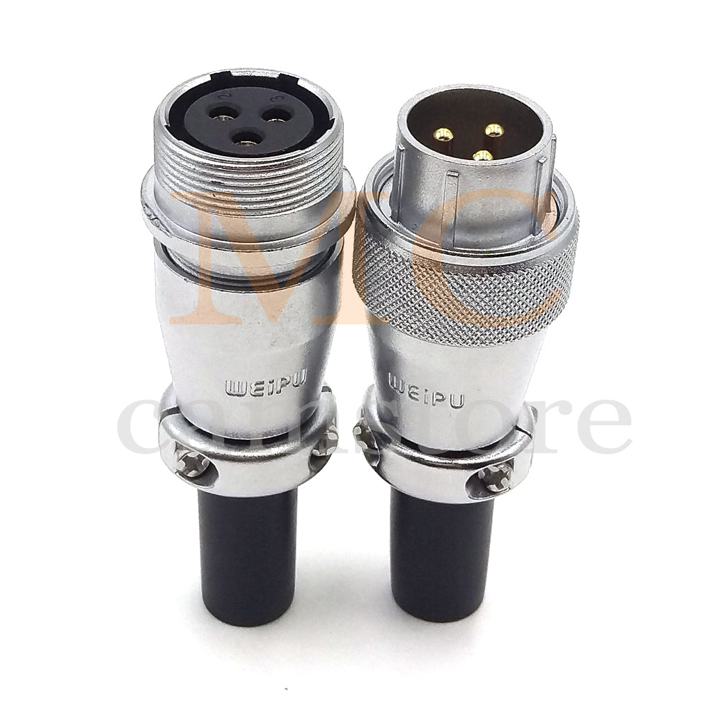 WEIPU WS20 Aviation Connector, 2 3 4 5 6 7 8 9 12 15pin Industrial Electrical Power Cable Plug Socket