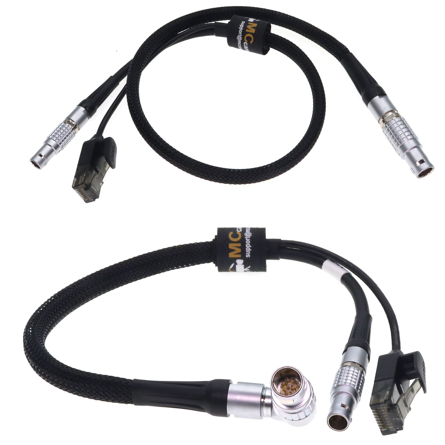 ARRI ETH Rotatable Right Angle 10 Pin to RJ45 and 2 Pin Male 24V Power Cable for Bit Part Bitbox ARRI Alexa Mini LF LF Mini SXT 35 Camera Teradek COLR