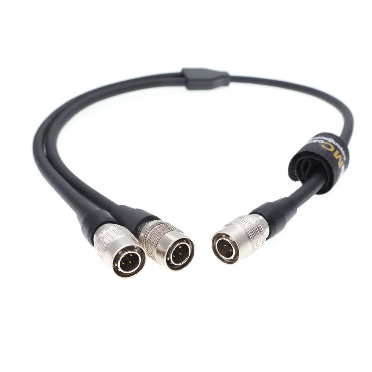 Hirose 4 Pin Male to Dual 4pin Male Power Y Splitter Cable for ZAXCOM, Sound Devices 688/644/788T, MixPre10ii