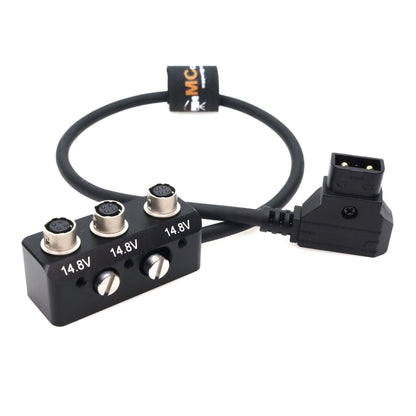 D-tap to Hirose 4pin Power Supply 1 to 3 Splitter Box for Sound Device 688 788T for Zoom F4 F8 Power Distributor