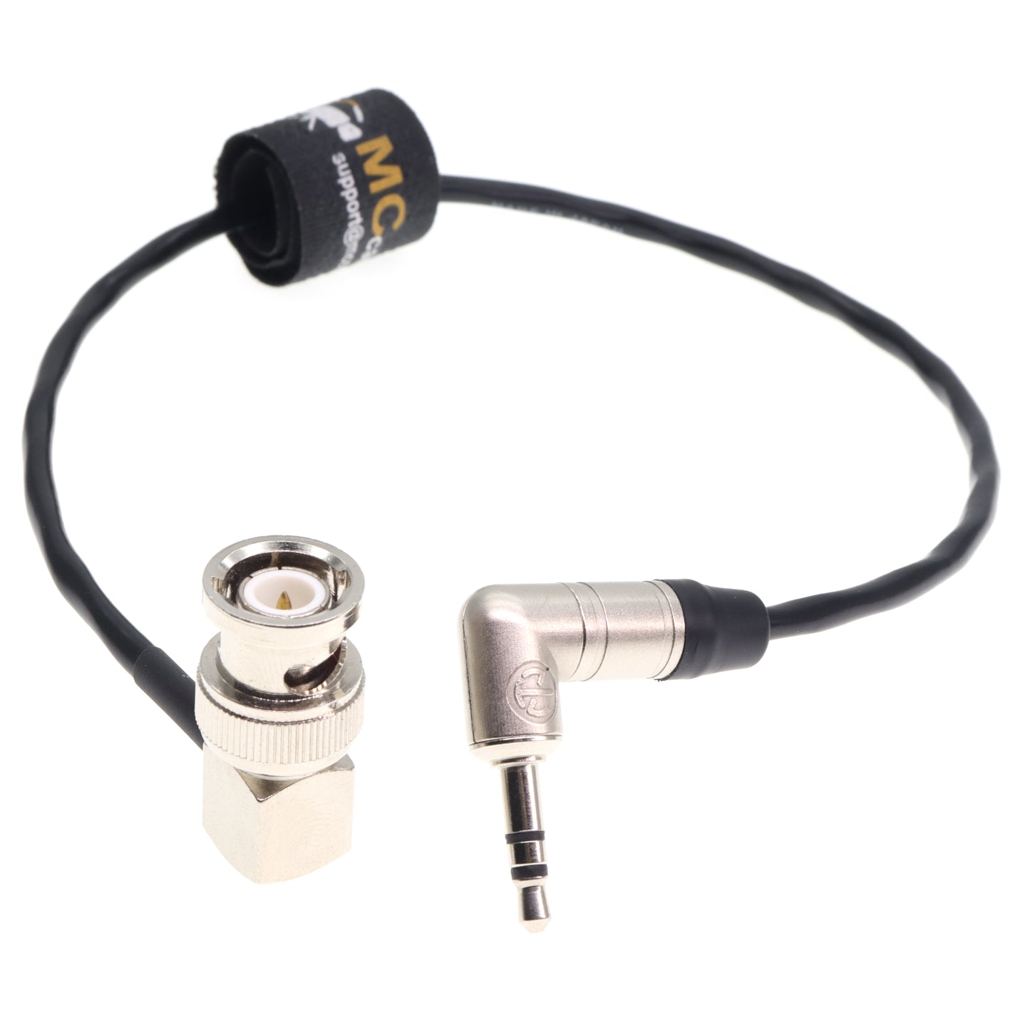 Timecode Cable Tentacle Sync 3.5mm TRS Jack to Right Angle BNC for Canon C70 C300 MK II C500 for Sony F55 FX9 FX6 Time Code Sync