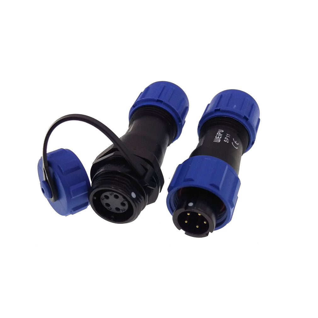 WEIPU SP11 IP68 Waterproof Connector, 2 3 4 5pin Thread Nut Panel Mount / Cable to Cable Power Plug Socket