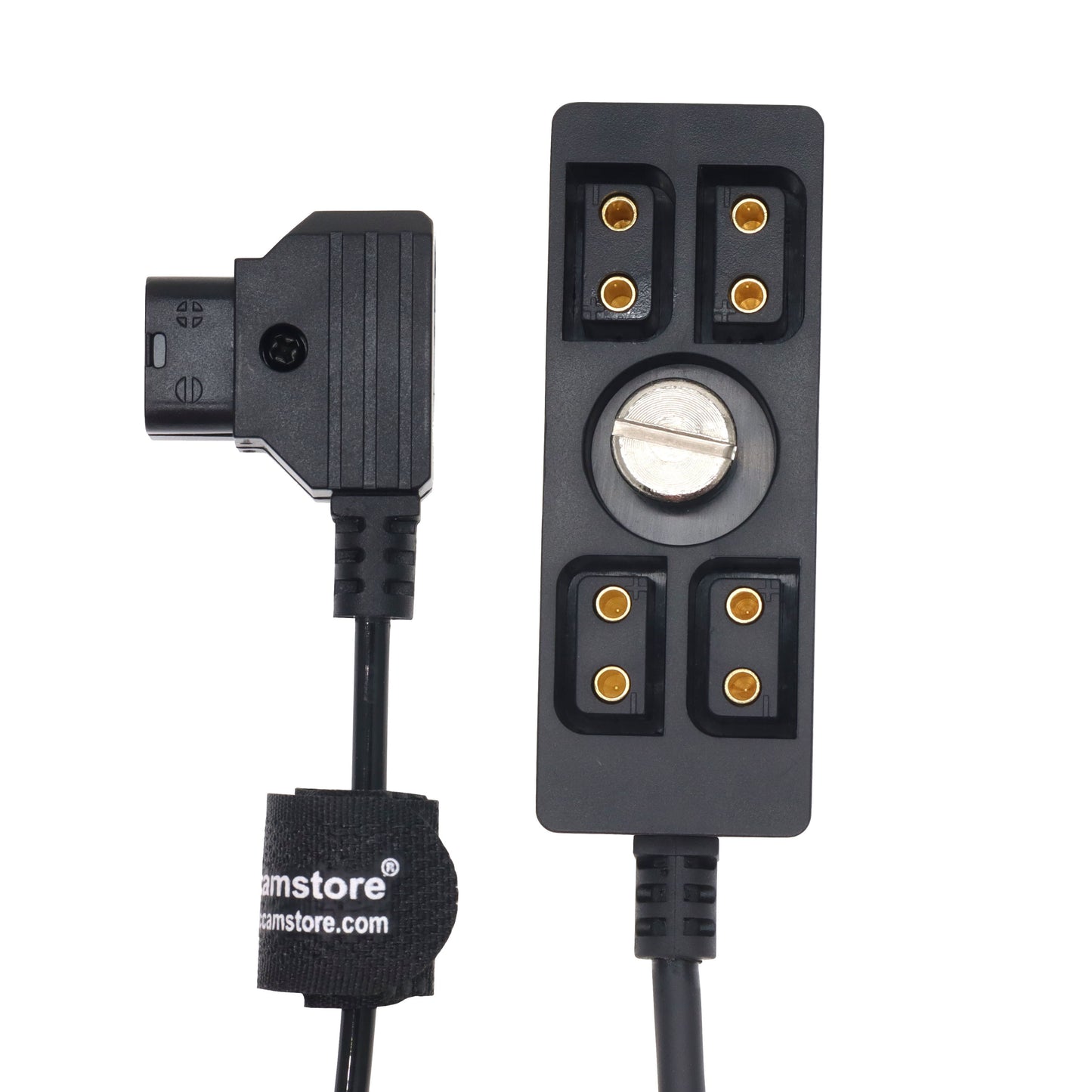 D tap to 4 Port Power Tap P-tap Strip D-tap Splitter Hub Cpmpatible for ARRI RED Teradek SmallHD V-Mount Gold-Mount Steadicam with D-Tap Output with 1/4"-20 Screw