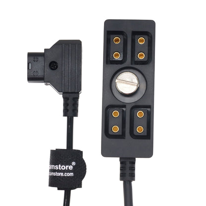 D tap to 4 Port Power Tap P-tap Strip D-tap Splitter Hub Cpmpatible for ARRI RED Teradek SmallHD V-Mount Gold-Mount Steadicam with D-Tap Output with 1/4"-20 Screw