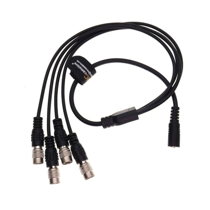 DC 2.5 Female to 4 Port Hirose 4Pin Sound Devices 644 688 788T MixPre-10 ii, ZAXCOM, ZOOM F4 F8 Power Cable