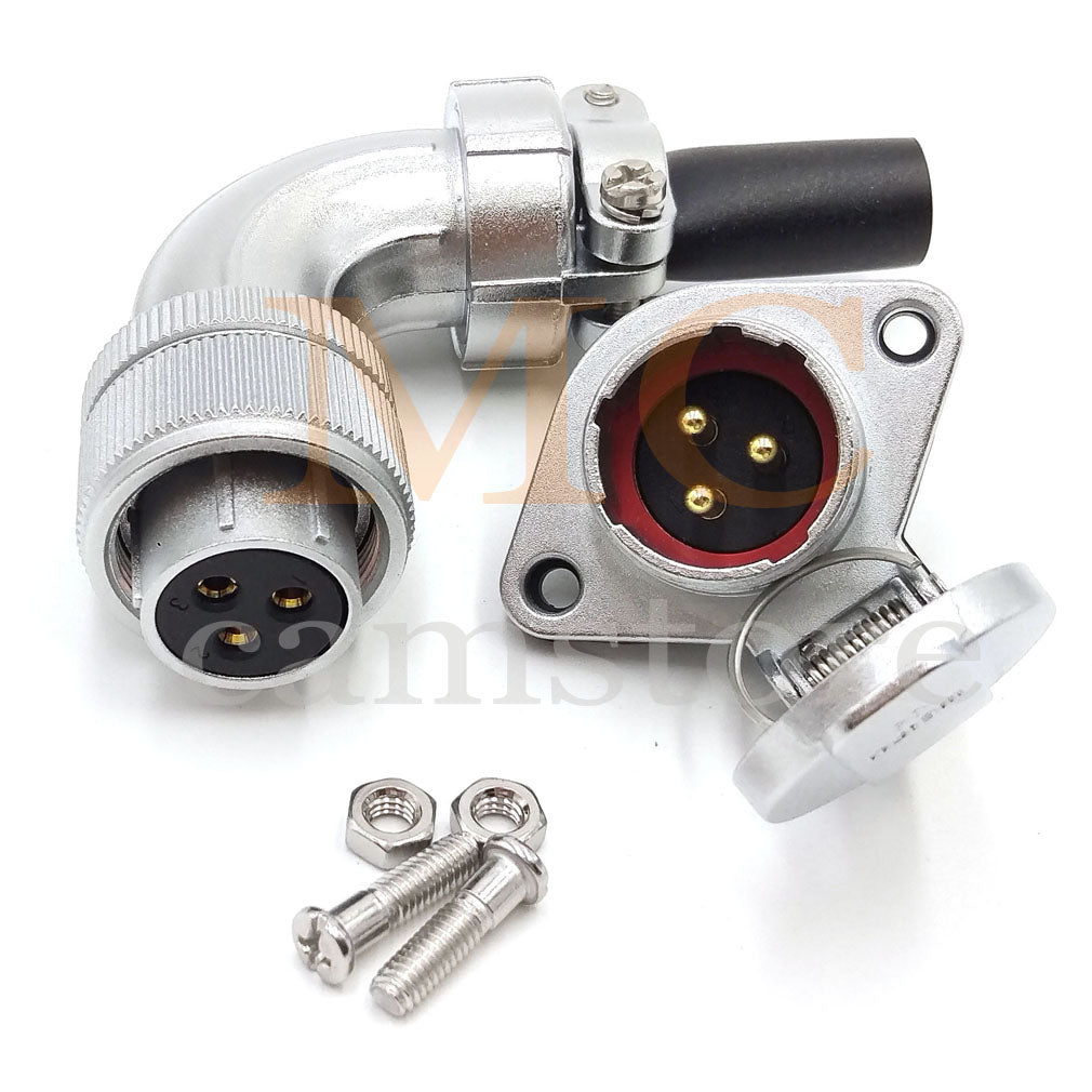 WEIPU WS20 Aviation Connector, 2 3 4 5 6 7 8 9 12 15pin Industrial Electrical Power Cable Angle Plug Socket