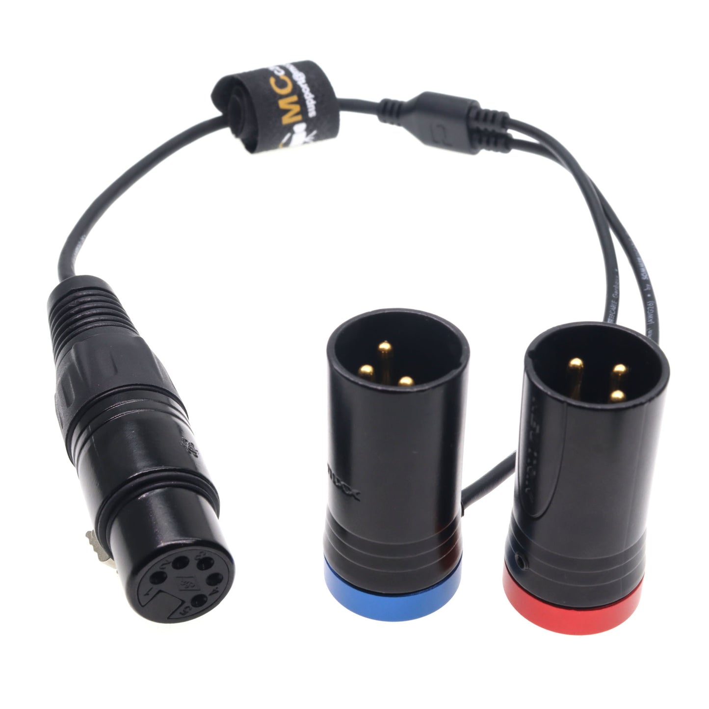 XLR 5pin Female to Dual XLR 3pin Male Connector Y-type Audio Cable for Sony ARRI Alexa Amira Camera