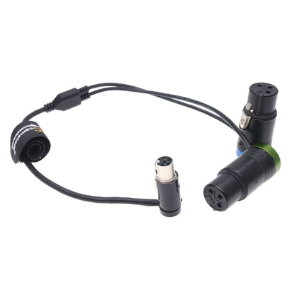 LP TA5F to Dual LP XLR 3Pin Female Audio Y-Cable for Zaxcom QRX200 for Lectrosonics SRa5P, SRb5P for Wisycom MCR54