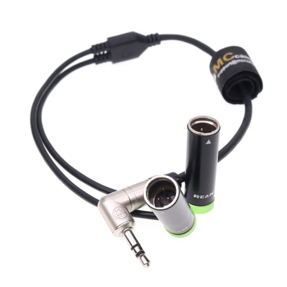 3.5 TRS to TWO TA3M 3 Pin Audio Cablefor RØDE Wireless GO II for Canon C70