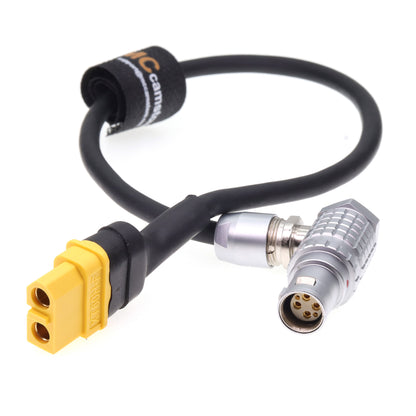 Right Angle 6 Pin Female to XT60 Female Power Cable for RED Komodo-X V-Raptor DSMC2 Epic/Gemini/Scarlet-W/Raven/WEAP for DJI Ronin 4D