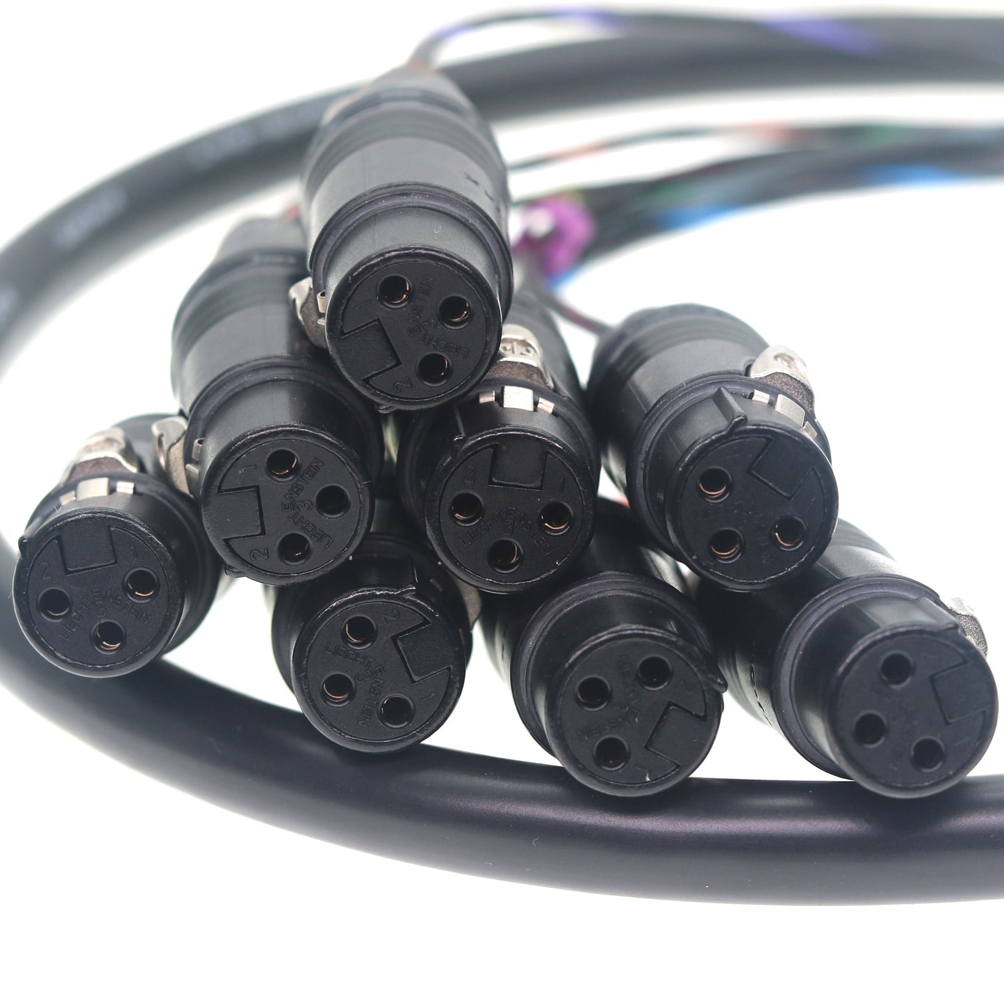 DB25 Male to 8 Channel XLR 3Pin Female Balanced Audio Cable for Canare MR202-8AT DB25 to NEUTRIK XLR 3 Pin Audio Breakout Cable