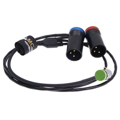 Low Profile TA5F Mini XLR 5 pin to Dual XLR 3 Pin Audio Cable for QRX Field Mixer/Recorders Sound Devices 633 664 688 788T for Zaxcom QRX200 Audio Cables