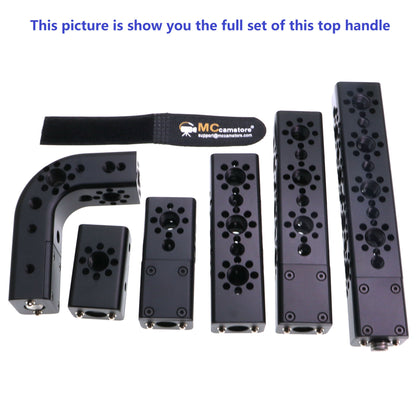 Portable Top Handle Extension with 3/8 1/4 Locating Pins for Sony ARRI RED Camera, Multiple Mounting Holes, Professional Video Accessories Al DIY Fixture Camera Handle Grip
