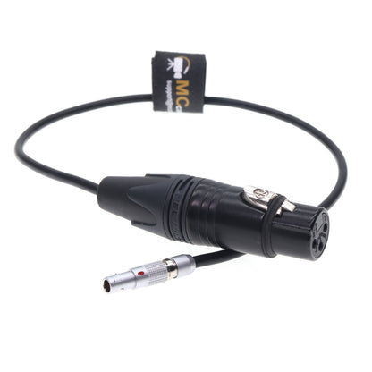 00B 5pin to XLR 3 Pin Female for Shure Mixer Microphone Audio Cable for Z CAM E2 for ARRI ALEXA Mini