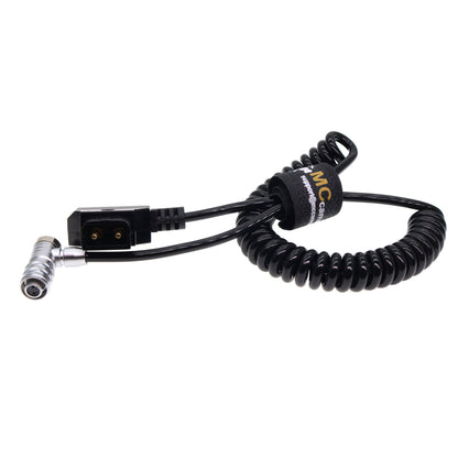 BMPCC 4K Power Coiled Cable for Blackmagic Pocket Cinema Camera 4K 6K from Gold Mount V Mount Battery, Weipu 2Pin to D Tap