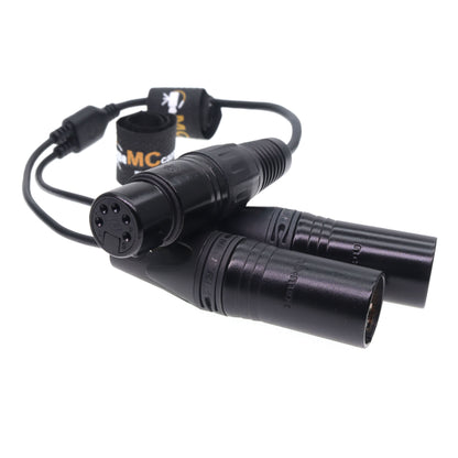 Audio Y Cable XLR 5pin Female to Dual XLR 3pin Male for ARRI Alexa Amira Camera
