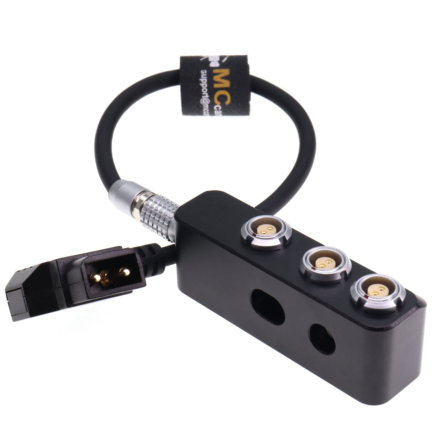 D-tap to 0B 2pin Power Cable to 4x 0B 2Pin Female Out Power Splitter Box for Arri Alexa Steadicam Teradek Bond SmallHD RED DSMC2 Monitor, 1 to 3 Triple