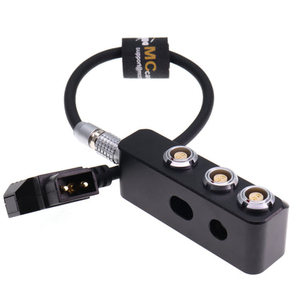 D-tap to 0B 2pin Power Cable to 4x 0B 2Pin Female Out Power Splitter Box for Arri Alexa Steadicam Teradek Bond SmallHD RED DSMC2 Monitor, 1 to 3 Triple