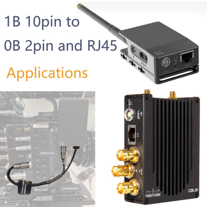 ARRI ETH Rotatable Right Angle 10 Pin to RJ45 and 2 Pin Male 24V Power Cable for Bit Part Bitbox ARRI Alexa Mini LF LF Mini SXT 35 Camera Teradek COLR