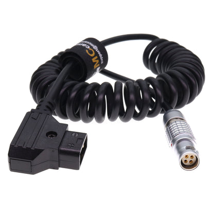 D-TAP to FGK 1B 4 Pin Female Power Coiled Cable for Canon C300 Mark II C200 Camera