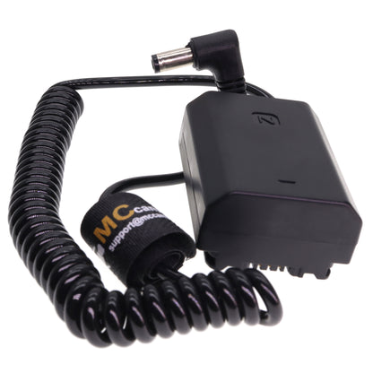 Power Cable DC Barrel to NP-FZ100 Dummy Battery Replaces NP-FZ100 Battery for Sony A1, A7C, A7III, A7RIII, A7SIII, A9 Camera