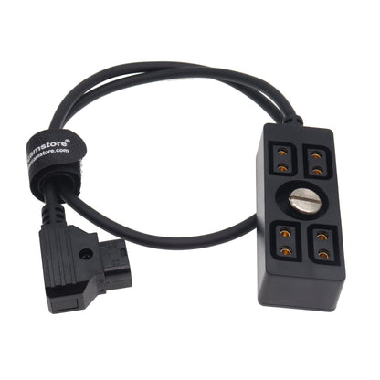 D tap to 4 Port Power Tap P-tap Strip D-tap Splitter Hub Cpmpatible for ARRI RED Teradek SmallHD V-Mount Gold-Mount Steadicam with D-Tap Output with 1/4"-20 Screw