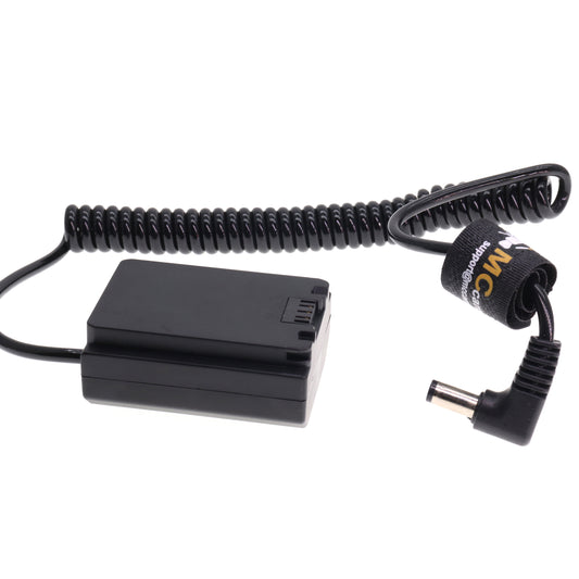 Power Cable DC Barrel to NP-FZ100 Dummy Battery Replaces NP-FZ100 Battery for Sony A1, A7C, A7III, A7RIII, A7SIII, A9 Camera