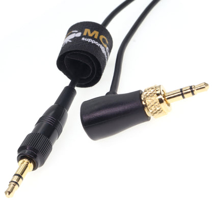 Locking 3.5mm TRS Audio Cable for Sennheiser Mic Wireless Receiver TASCAM Digital Audio Recorder