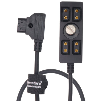 D tap to 4 Port Power Tap P-tap Strip D-tap Splitter Hub Cpmpatible for ARRI RED Teradek SmallHD V-Mount Gold-Mount Steadicam with D-Tap Output with 1/4"-20 Screw