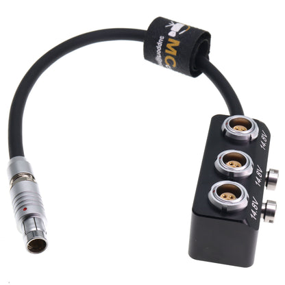 RS 3 Pin Male in to 3x RS 3Pin Female Out for Sony Venice Rialto Tilta ARRI Alexa DSMC2 Camera