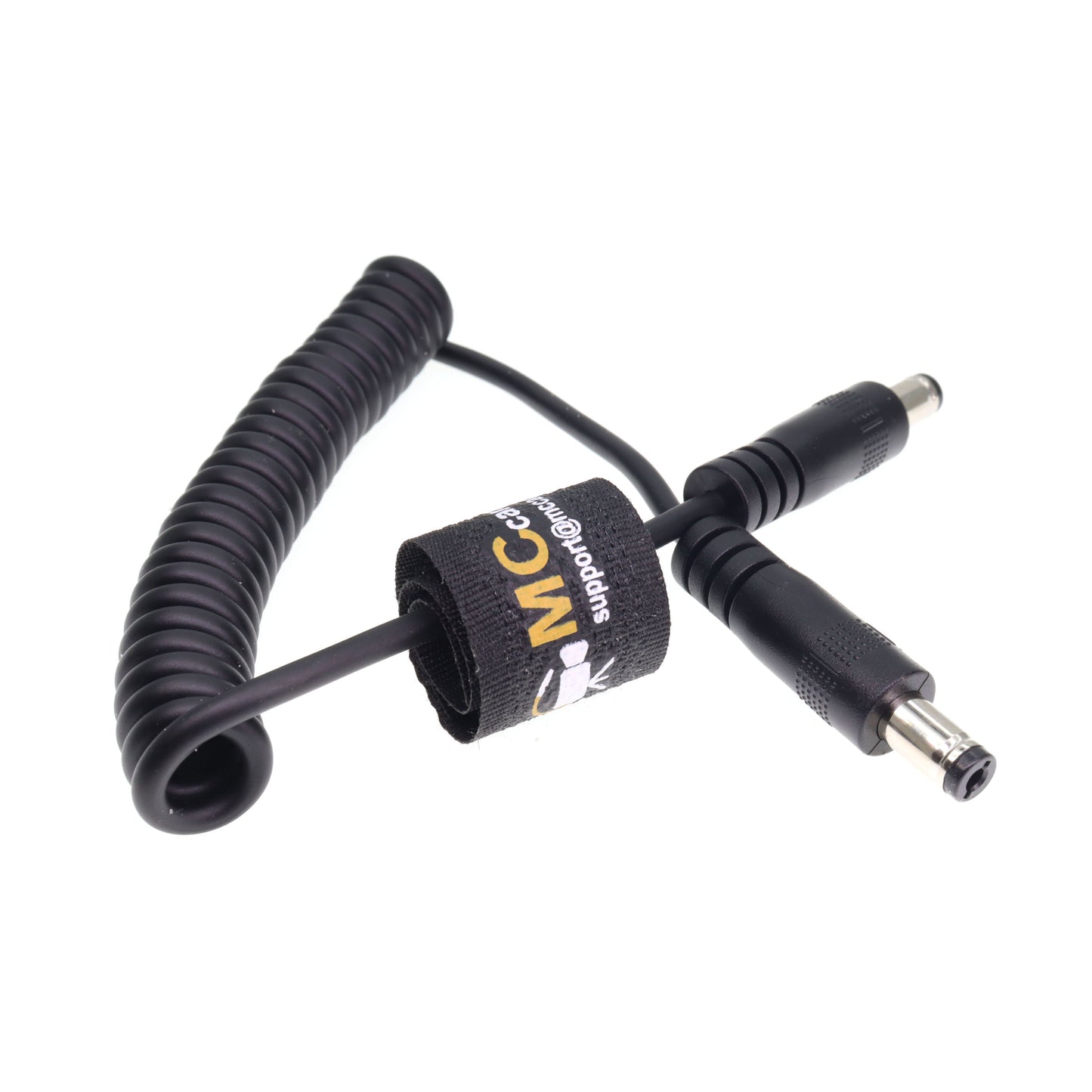 DC Power Cord 5.5 x 2.1mm DC Male to Male Coiled Power Cable for Atomos Shogun Monitor, Blackmagic Video Assist, Transmitters, Receivers