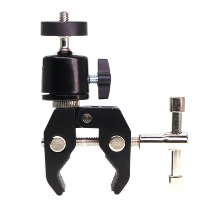 Camera Clamp Bracket Articulating Friction Ball-Head 1/4-20 3/8-16 for Camera, Light, Monitor, Webcam Cell-Phone or Action Camera 1.5kg, for Table, Tube