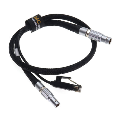 ARRI ETH Rotatable Right Angle 10 Pin to RJ45 and 2 Pin Male 24V Power Cable for Bit Part Bitbox ARRI Alexa Mini LF LF Mini SXT 35 Camera Teradek COLR