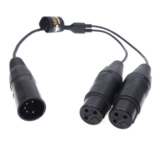 Audio Cable XLR 5 Pin Male to Two Way XLR 3 Pin Male for ARRI Alexa XT/SXT/XT Plus