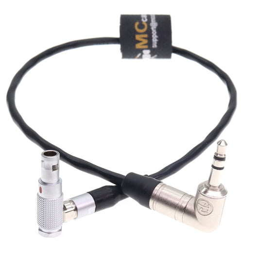 3.5mm TRS Jack to Right Angle 00B 4 Pin Male Tentacle Sync Timecode Cable for RED Epic Gemini Camera