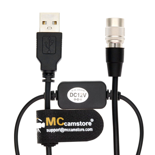 12V 4pin Hirose to USB Power Cable for Zoom F4 F8 Sound Devices 688 788T Zaxcom