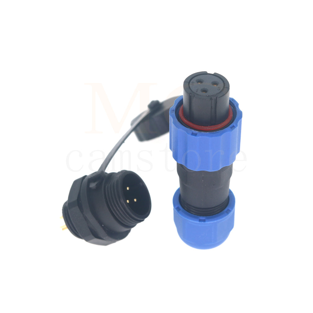 SD13 IP68 Waterproof Connector, 1 2 3 4 5 6 7 pin, Panel mount / Inline docking Aviation Power Connector