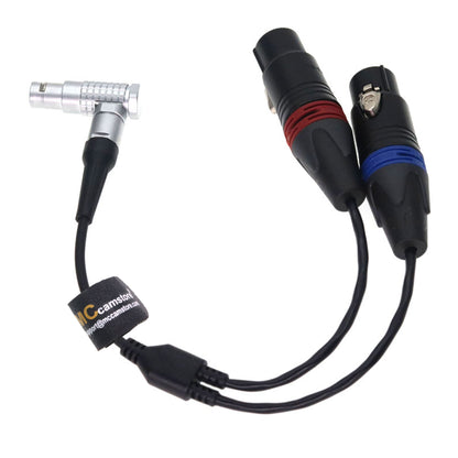10Pin to Dual XLR 3Pin Female Atomos Breakout Audio Input Splitter Cable for Atomos Shogun Ninja Inferno Flame Audio Input Splitter Cable
